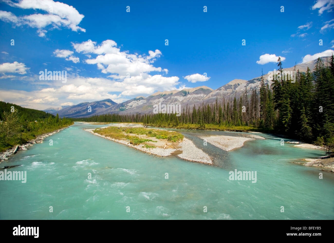 Kootenay River, Kootenay National Park, British Columbia, Canada, mountain Stock Photo