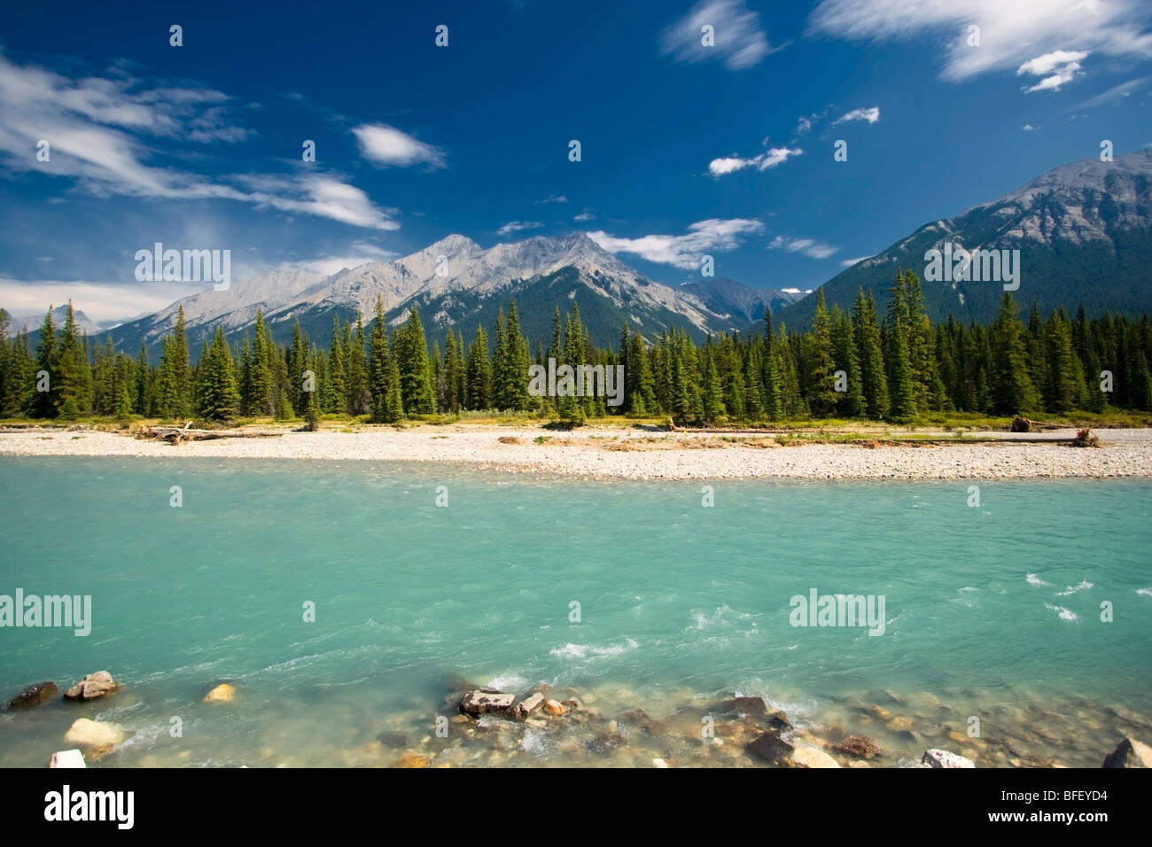 Kootney River, Kootney National Park, British Columbia, Canada, Mountains Stock Photo