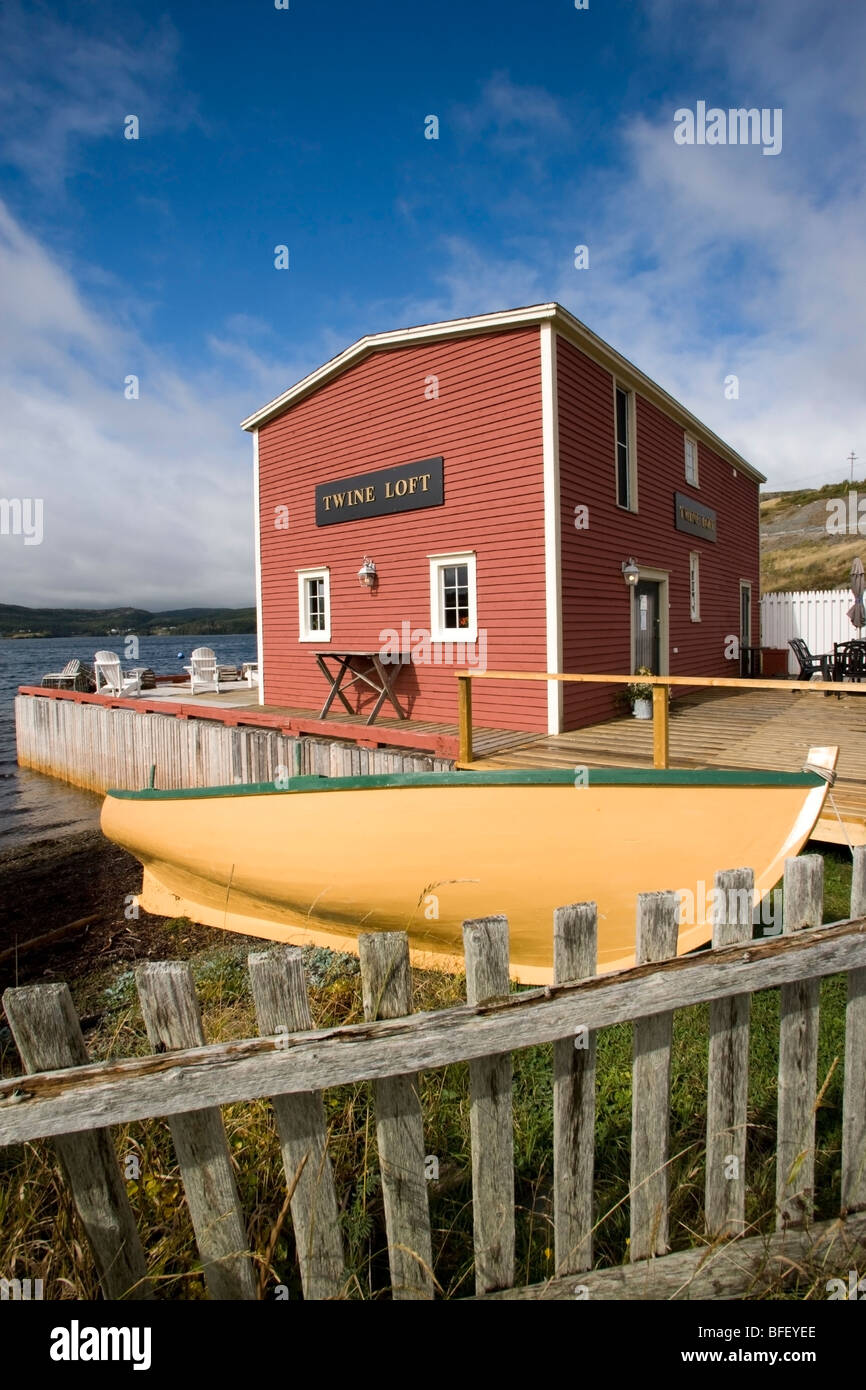 Wooden boat, dory, Trinity, Newfoundland, Canada Stock Photo