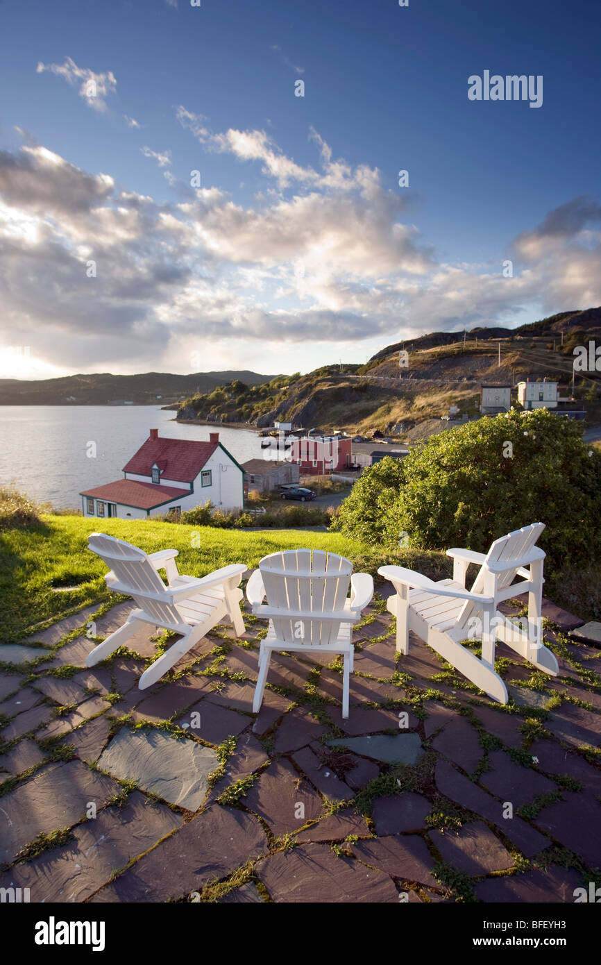 Lawn chairs, Gover House, Artisan Inn, Trinity, Newfoundland, Canada