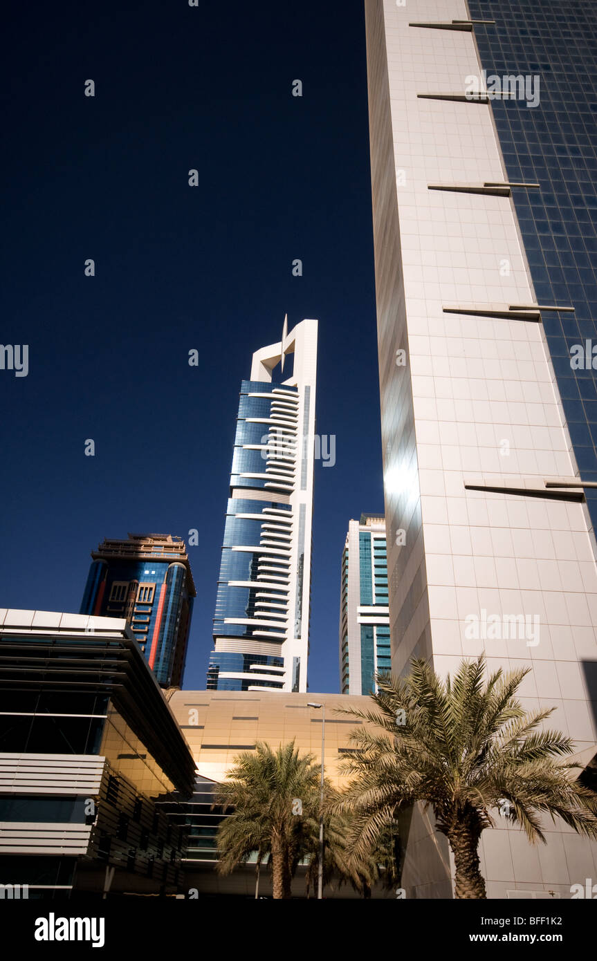 Sheikh Zayed Road architecture, Dubai, UAE Stock Photo