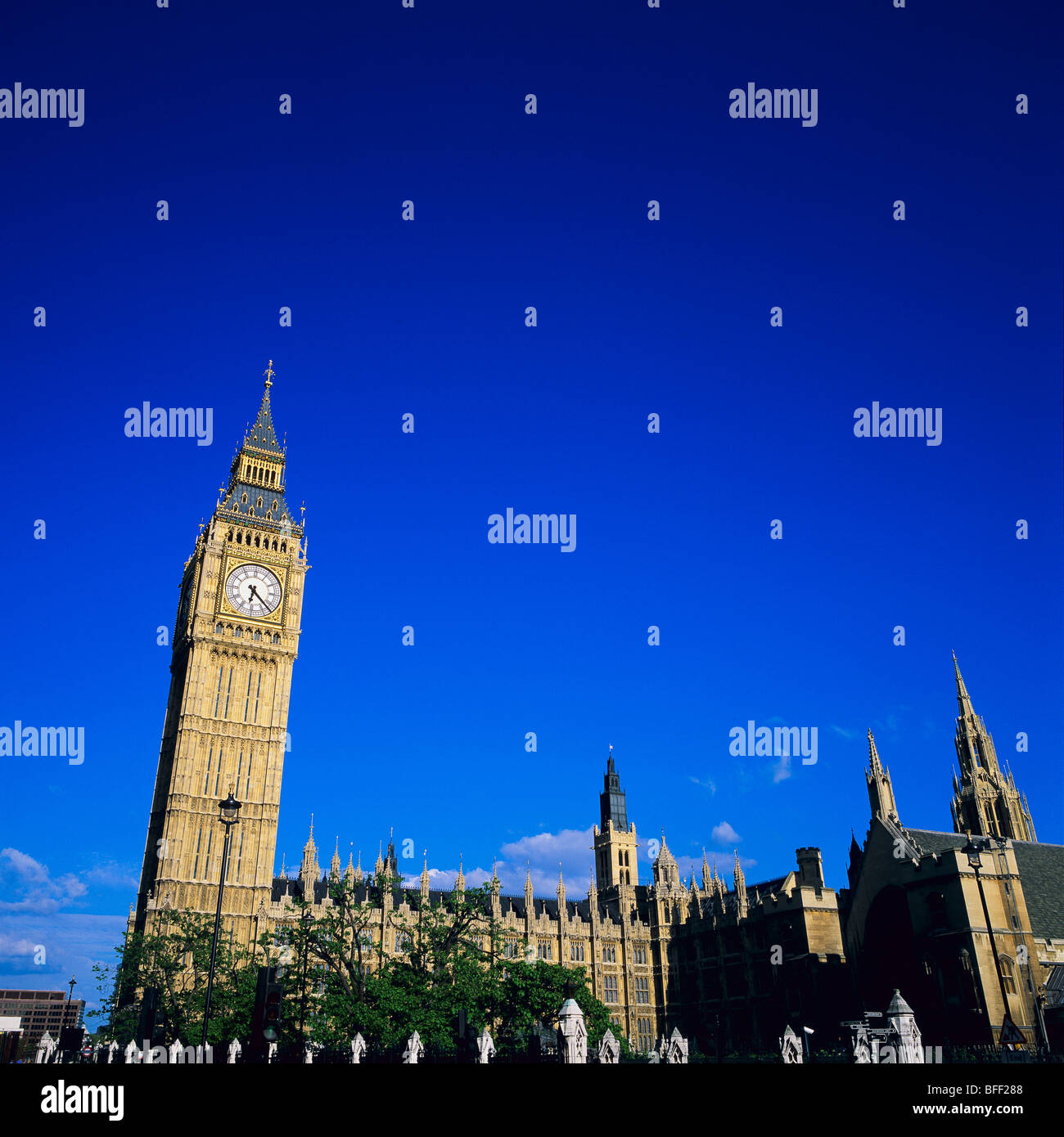 Big Ben clock tower and House of Commons Westminster Palace London Great Britain Stock Photo Alamy