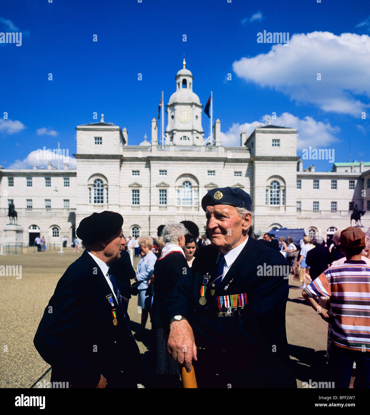 Normandy veterans at D-Day remembrance parade at Whitehall London Great Britain Stock Photo