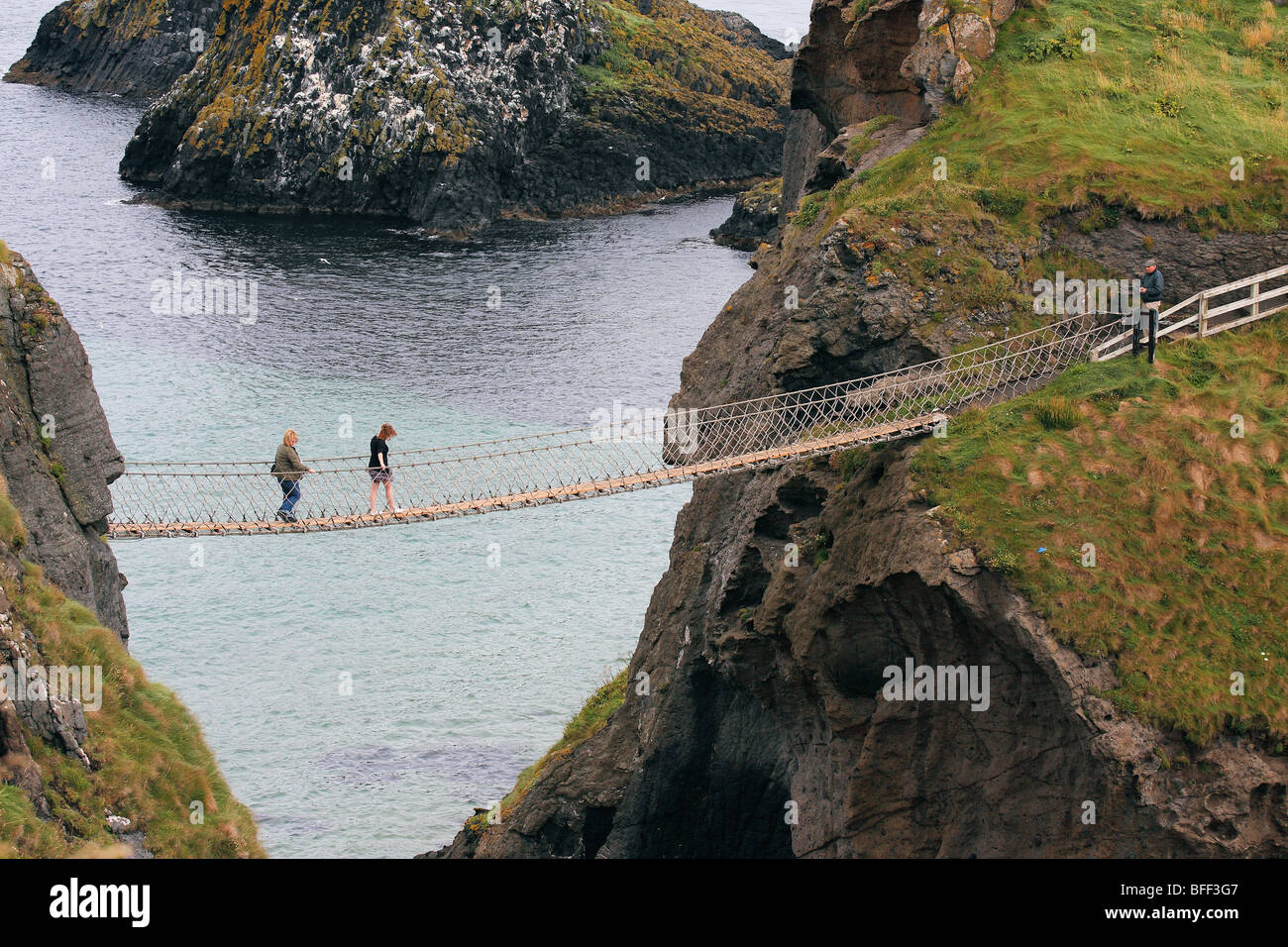 Carrickarede suspension bridge, Ireland Stock Photo Alamy