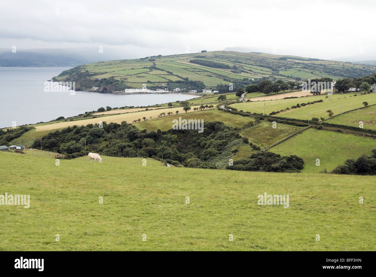 View of the Antrim Coast of northern Ireland Stock Photo