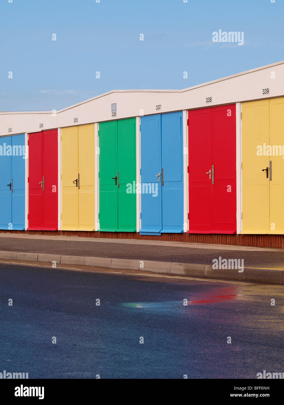 Beach huts at Exmouth, Devon Stock Photo Alamy