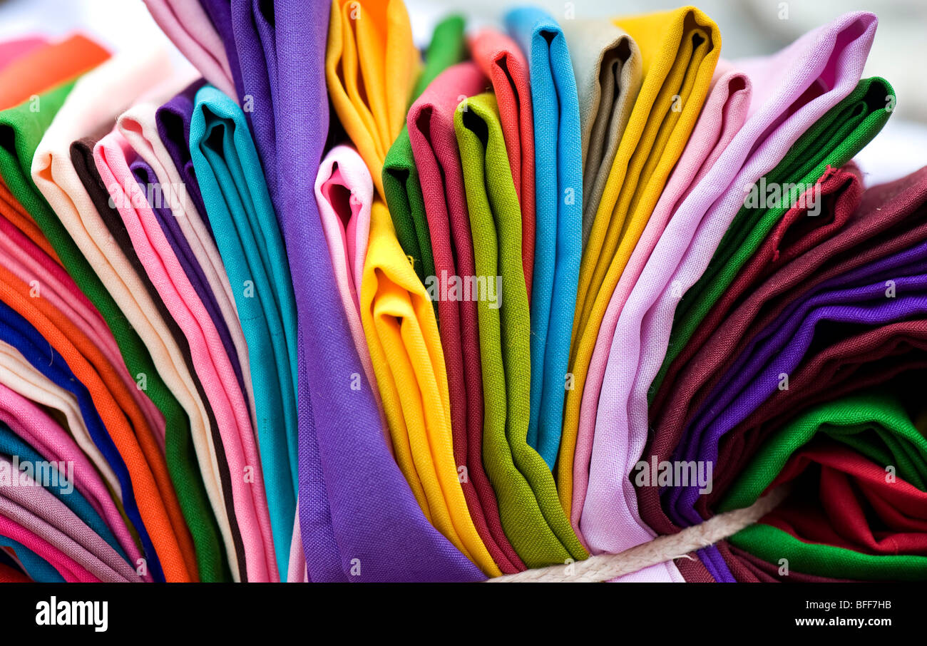 Coloured Indian cotton abstract Stock Photo