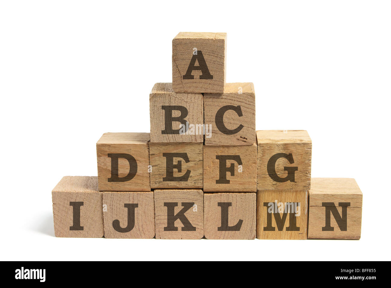 Stack of Alphabet Blocks Stock Photo Alamy