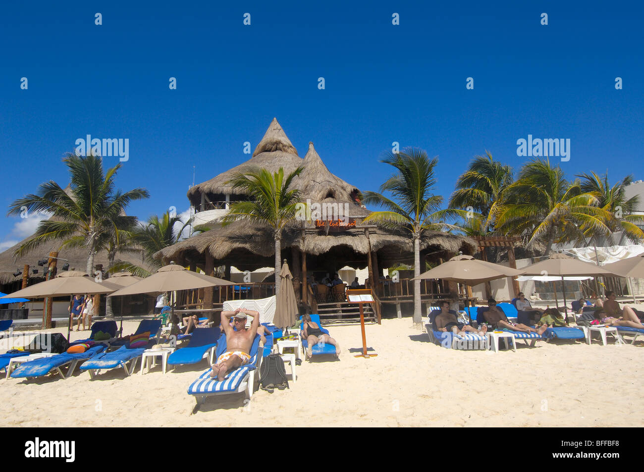Beach at Playa del Carmen. Caribe. Quintana Roo state. Mayan Riviera. Yucatan Peninsula. Mexico Stock Photo