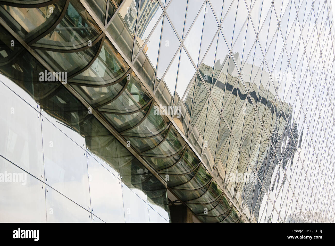 Building and reflexion Bangkok, Thailand Stock Photo