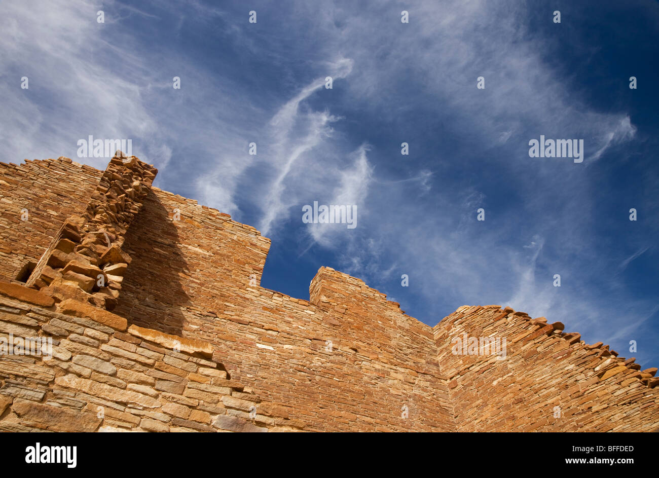 The Chacoan Ruins in Chaco Canyon near Farmington in New Mexico USA Stock Photo