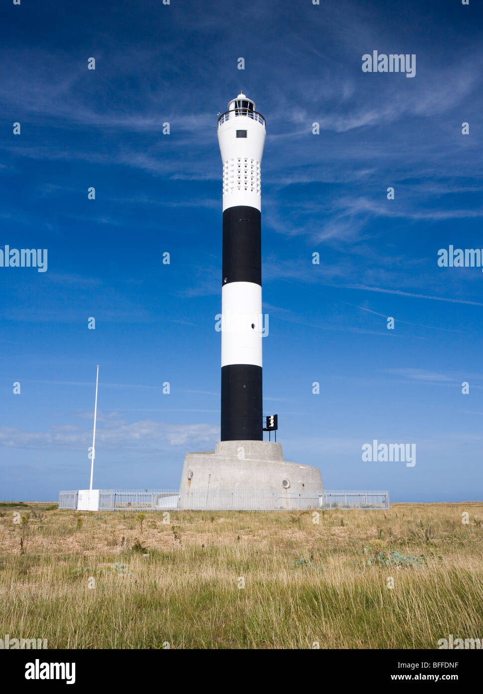 The new Lighthouse at Dungeness, UK. Stock Photo