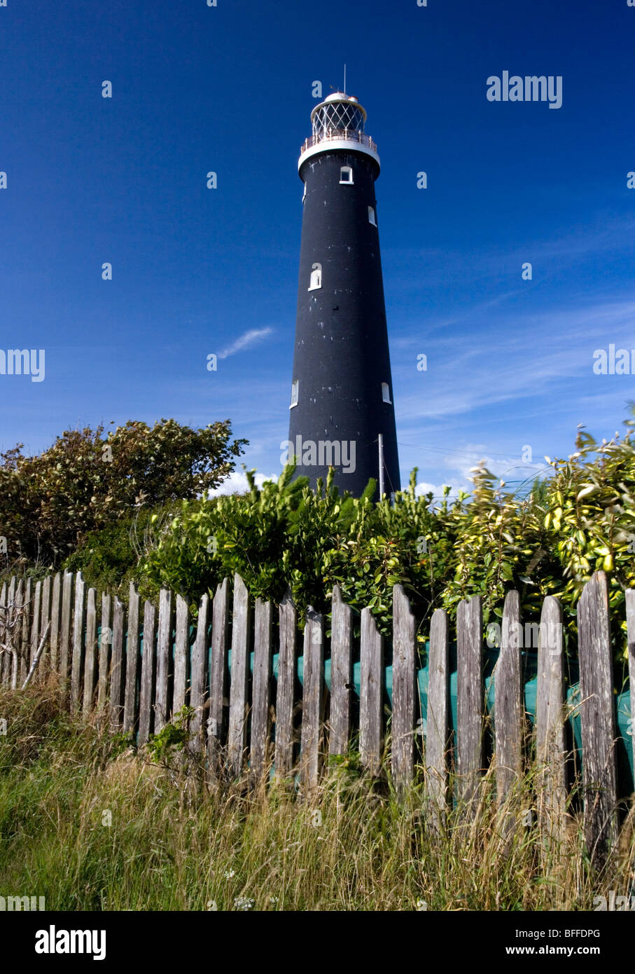 The old Lighthouse at Dungeness, UK. Stock Photo