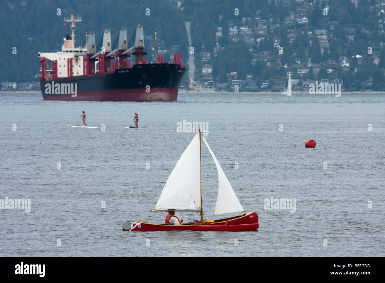 Boats in English Bay, Vancouver, British Columbia Stock Photo Alamy
