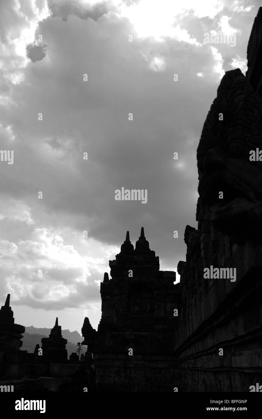 Borobudur Black and White Stock Photos & Images - Alamy