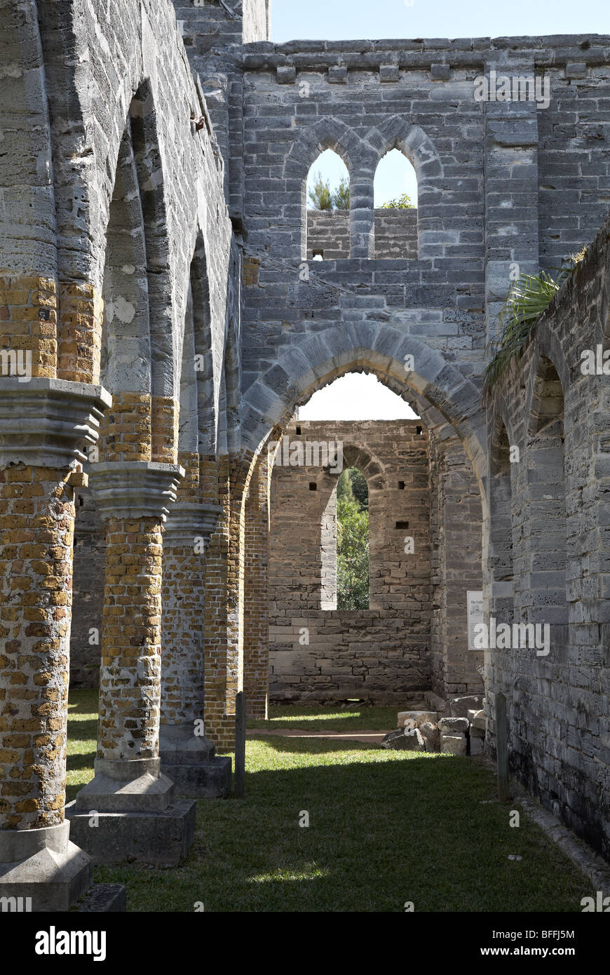The Unfinished Church, St George, Bermuda Stock Photo