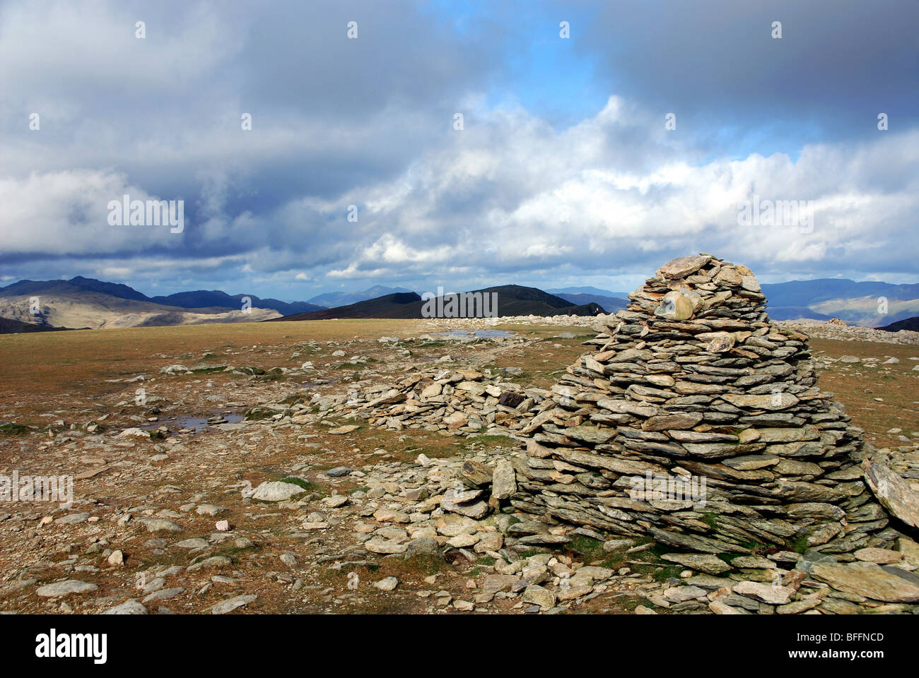 The Cairn on Brim Fell Stock Photo