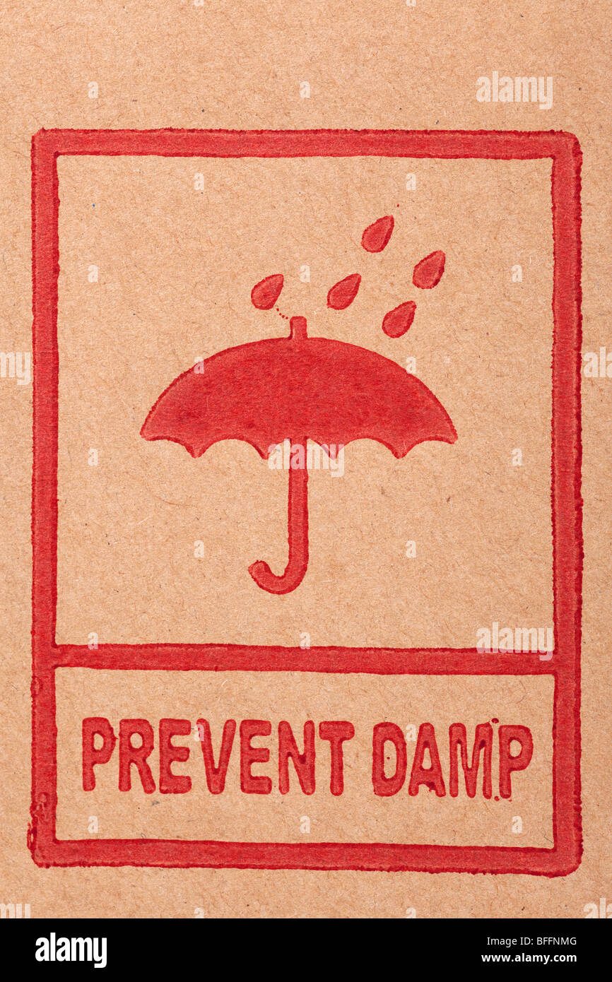 the safety symbols on cardboard Stock Photo Alamy