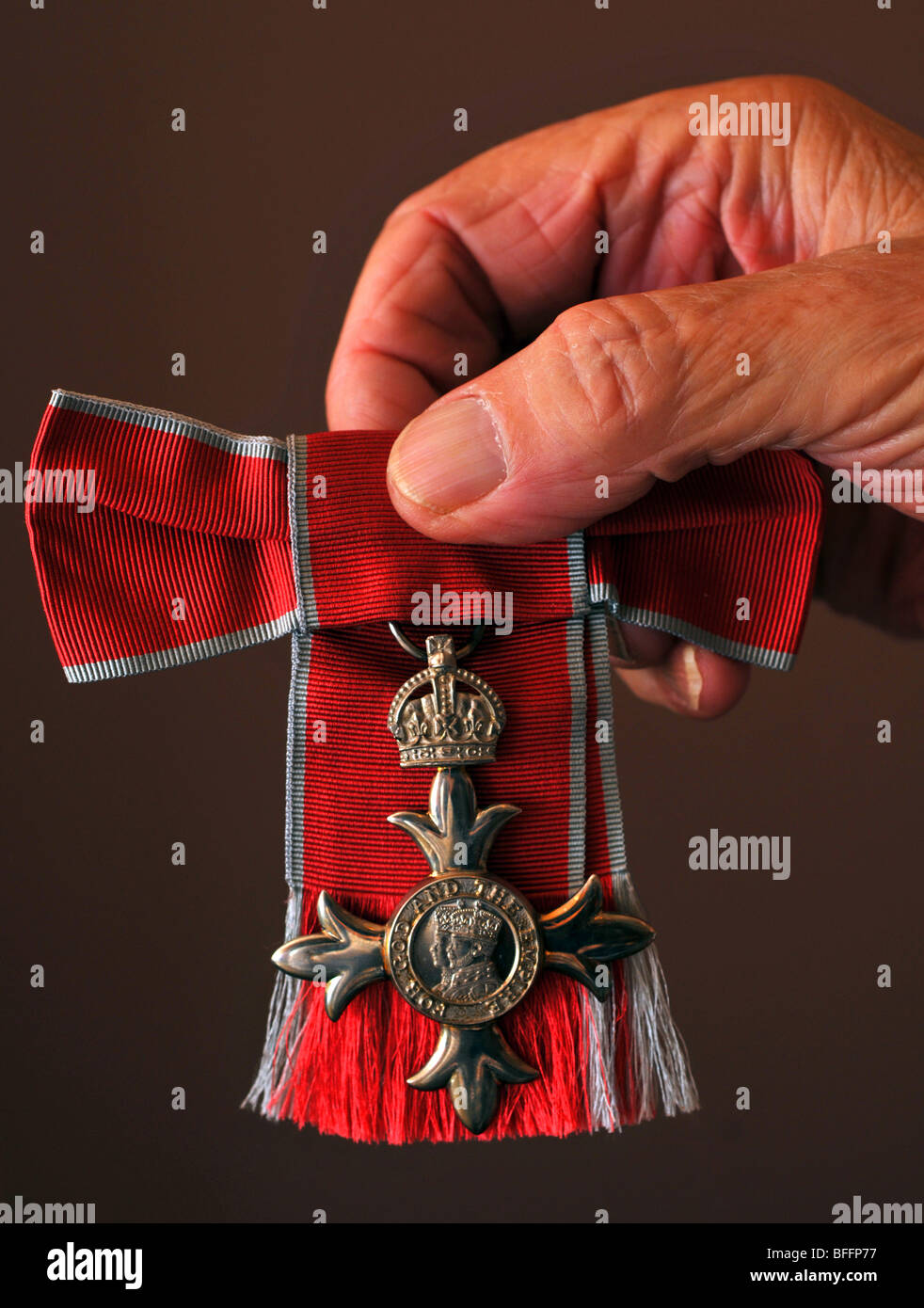 MBE “Member of the British Empire” medal, MBE Stock Photo