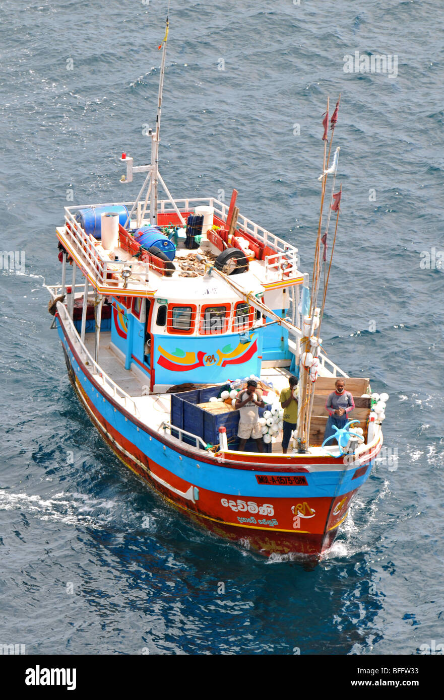 Sri Lankan fishing boat, Sri Lanka Stock Photo