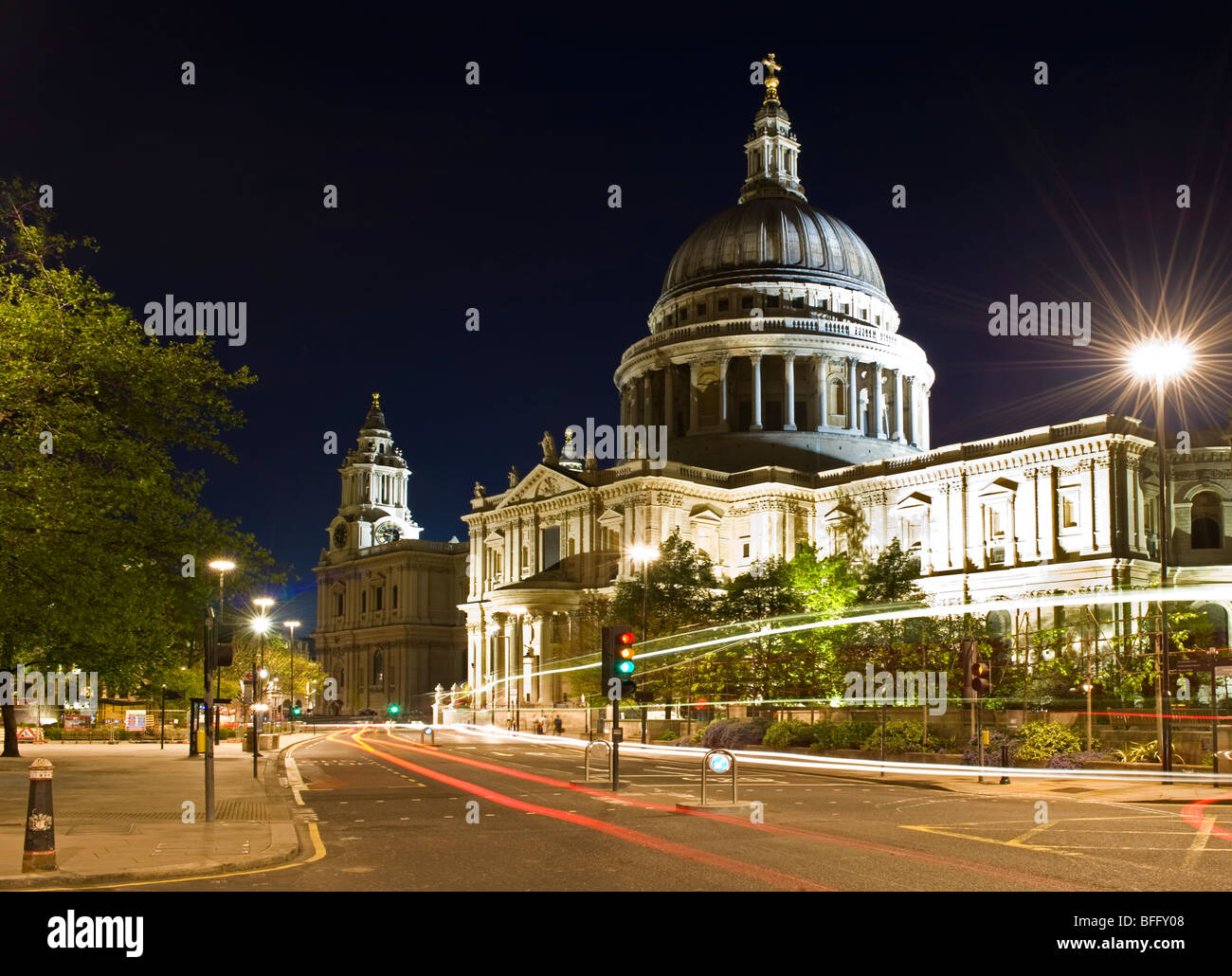 St Paul's Cathedral at Night, London, England, UK Stock Photo