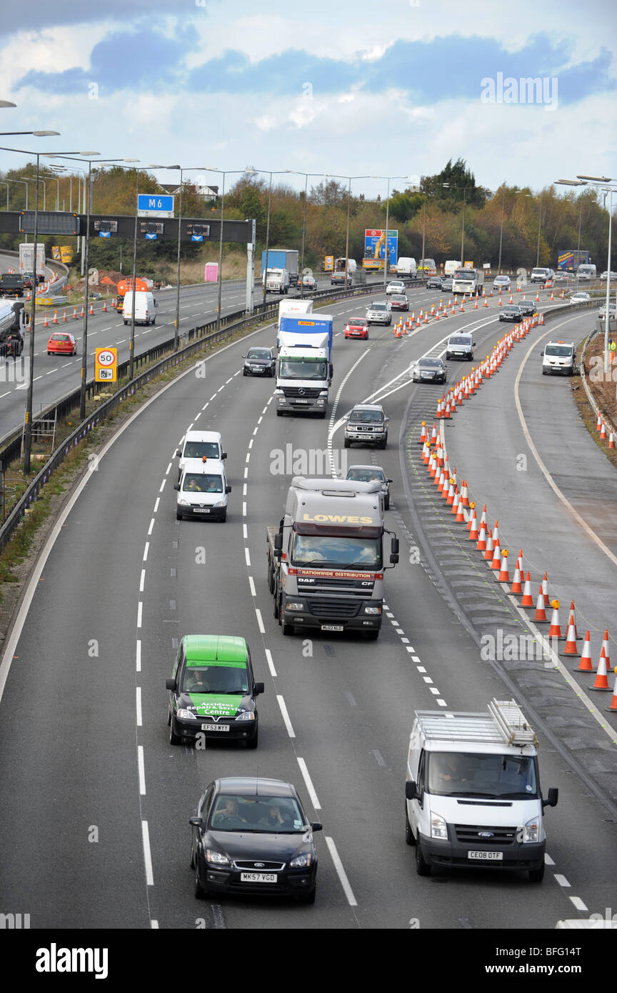 M6 motorway junction with the M54 Stock Photo