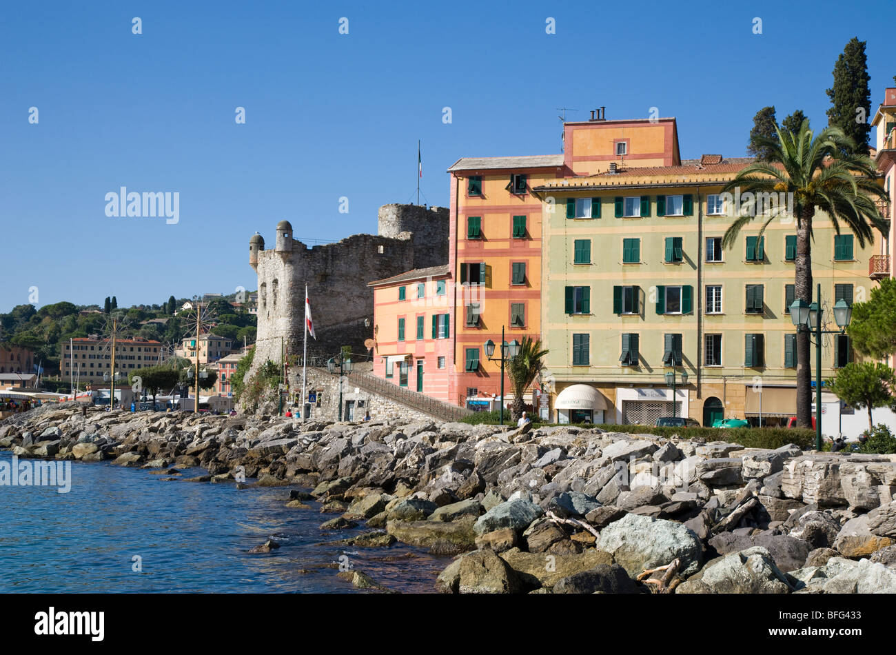 Trompe l'oeil Santa Margherita Ligure, Liguria, Italy Stock Photo