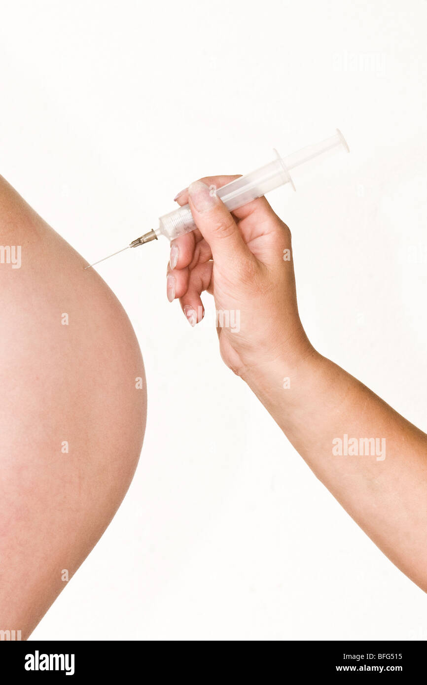 flu vaccine injection Stock Photo