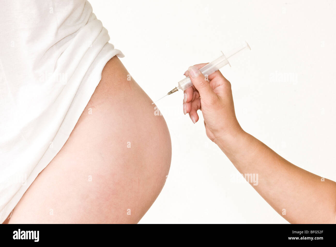 flu vaccine injection Stock Photo