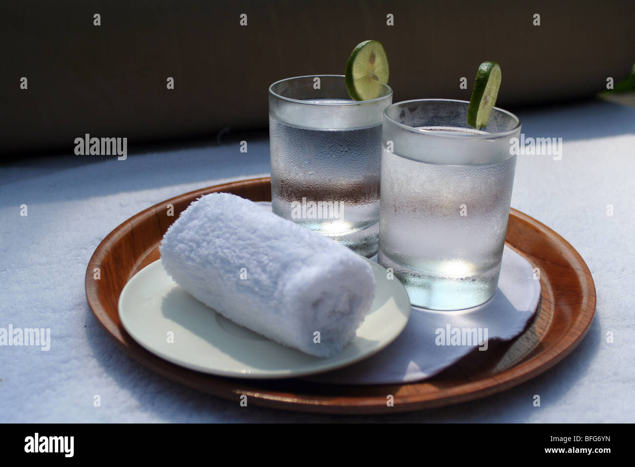 chilled water glass