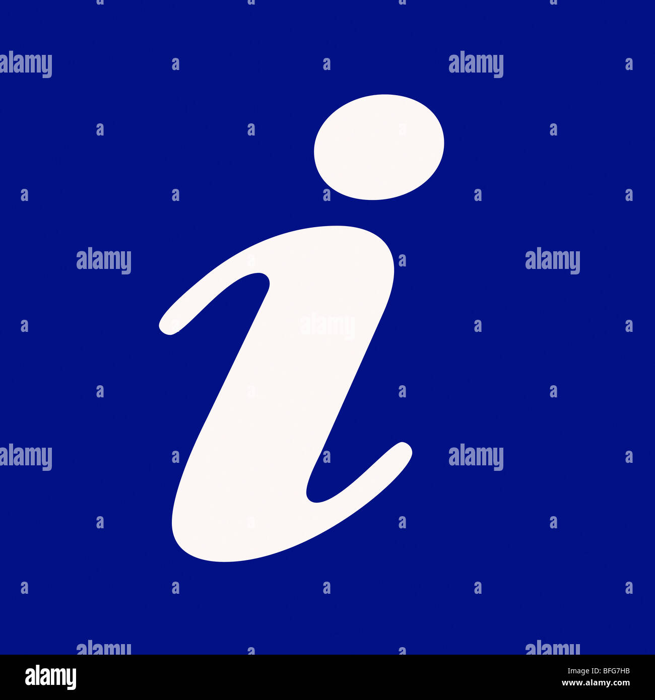 Information sign on blue background Stock Photo - Alamy