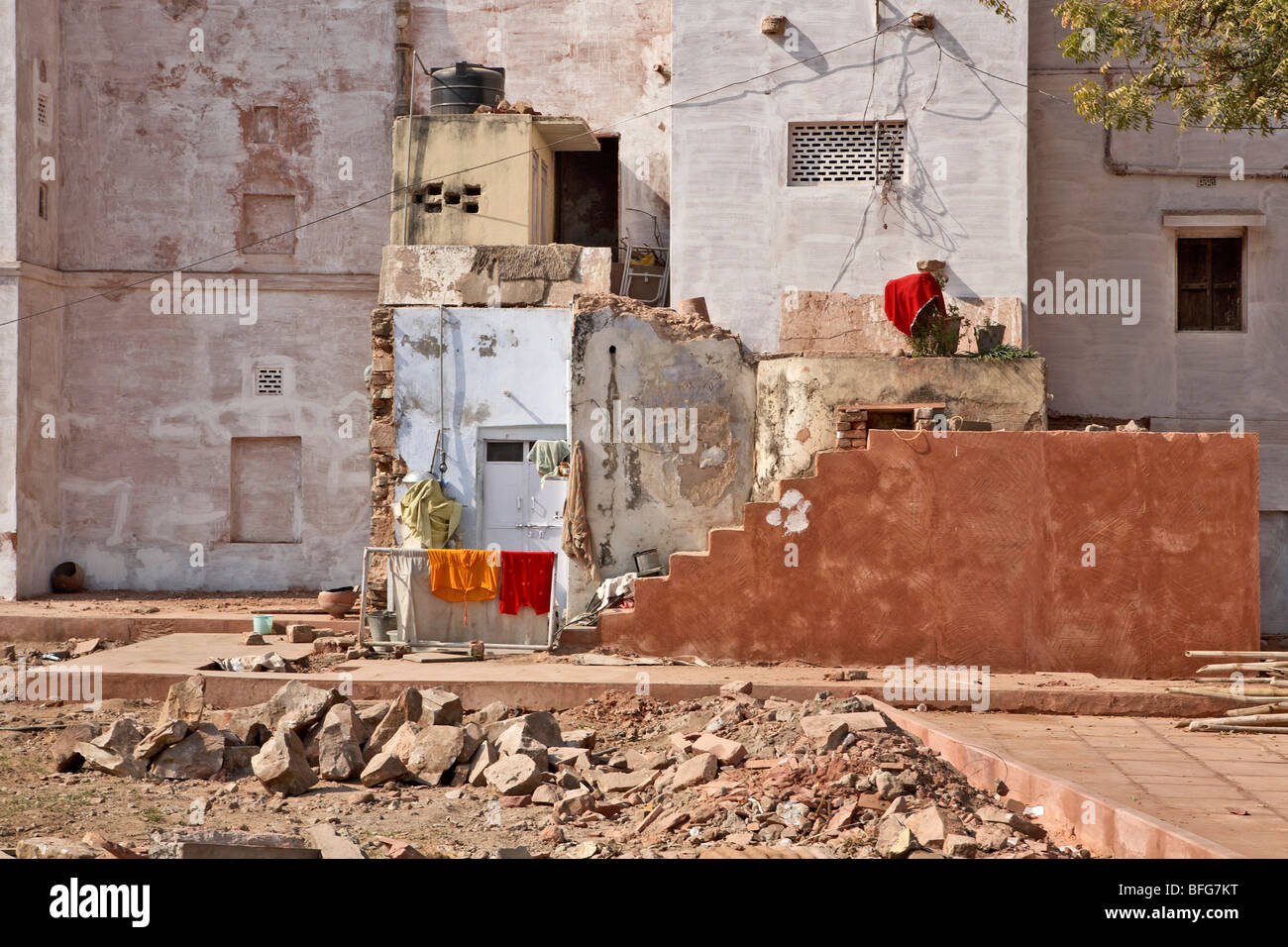 Tumbledown House Jaipur Rajasthan India Stock Photo