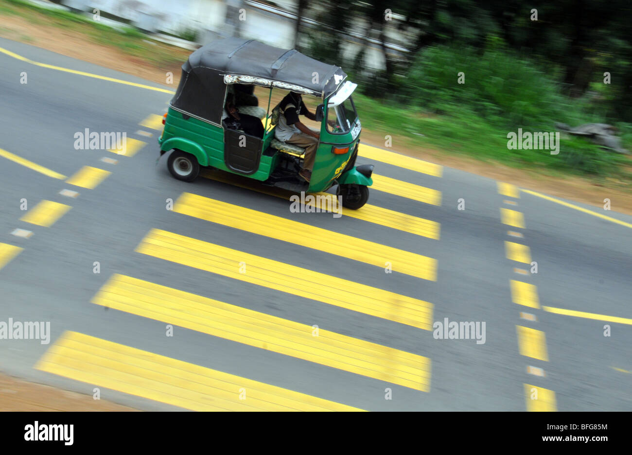 Tuk tuk or trishaw taxi in Sri Lanka, Sri Lanka Tuk-tuk Stock Photo