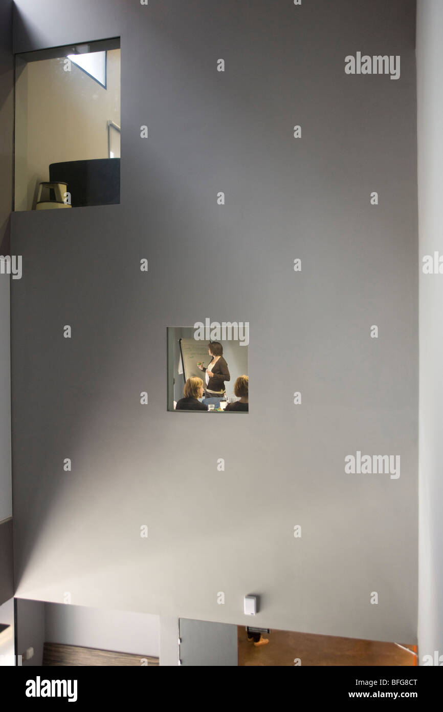 An inhouse conference at a media company in London Stock Photo