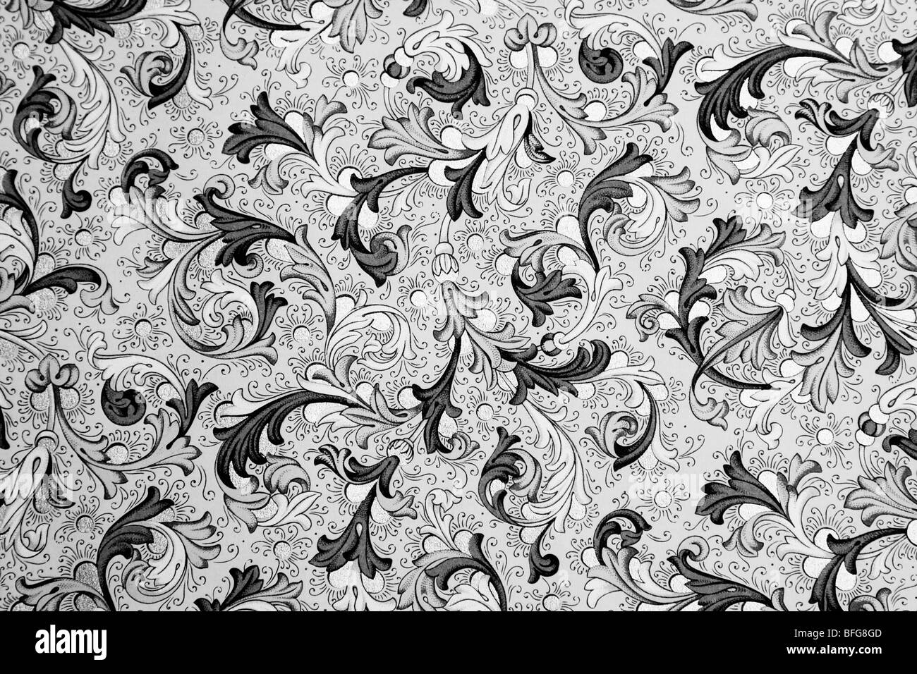 Vintage Wallpaper - Floral Pattern from 18th Century Stock Photo - Alamy
