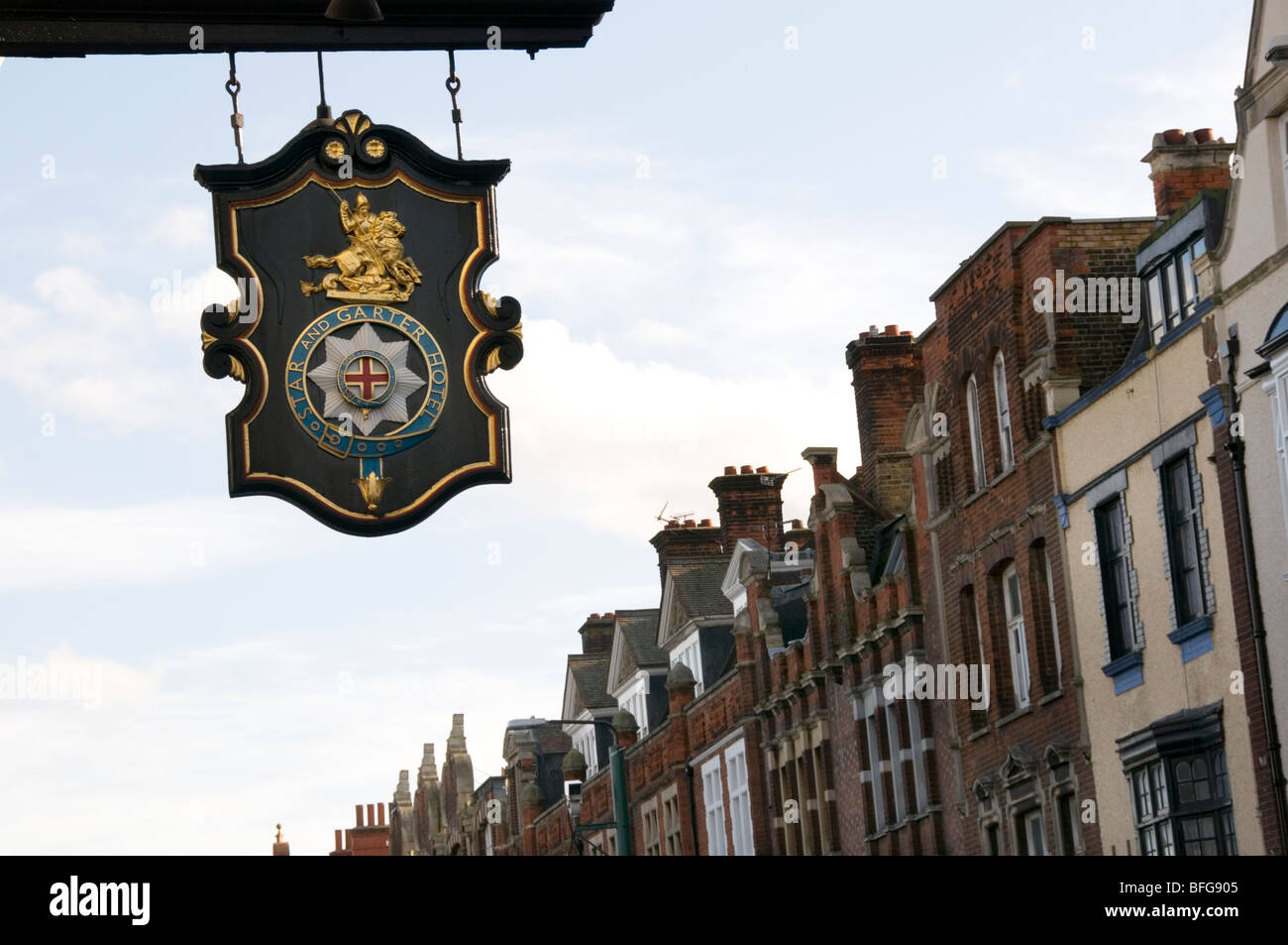 Star and Garter pub sign, Bromley, Kent, England Stock Photo