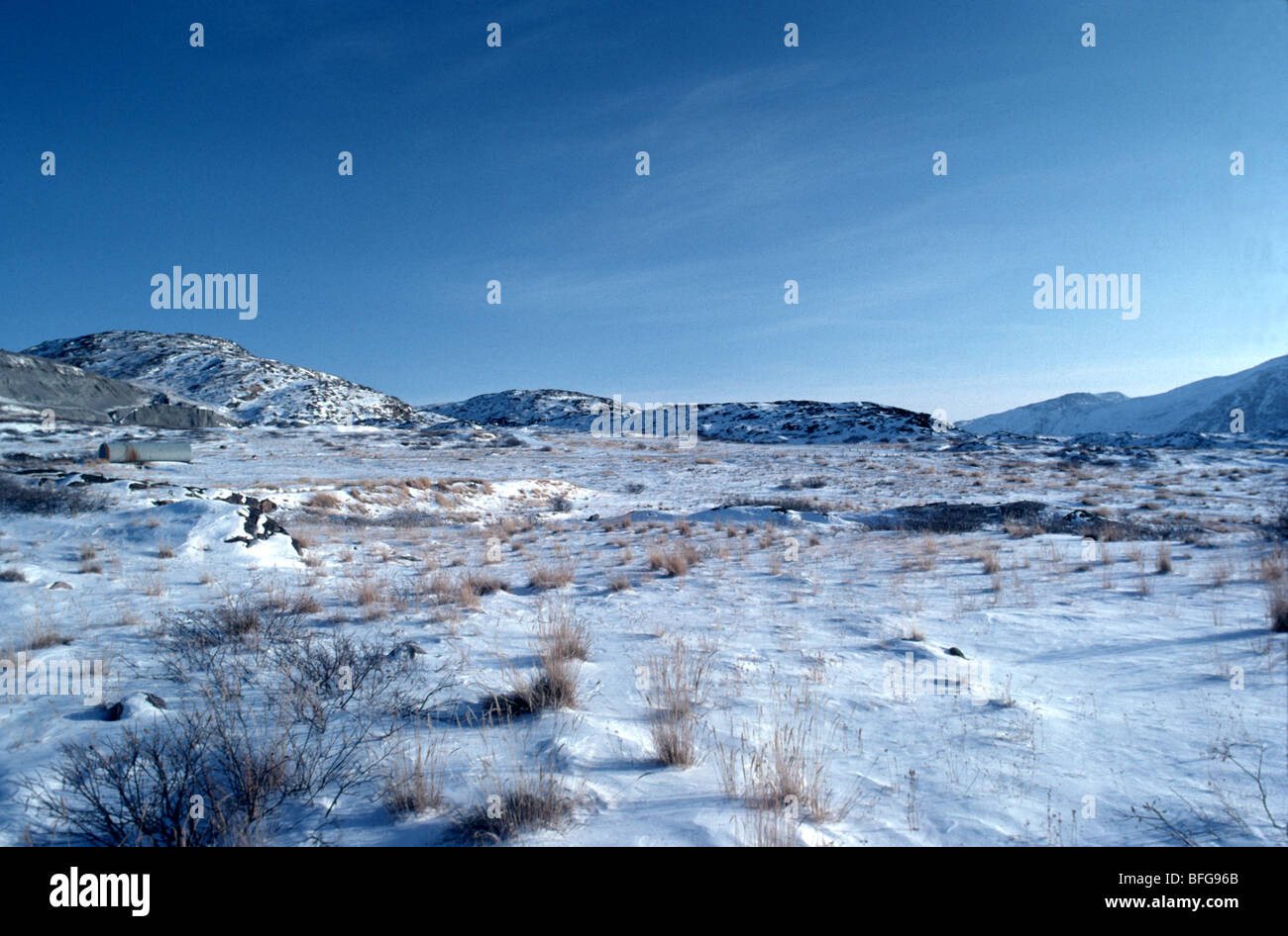 Snow and ice in Greenland Stock Photo