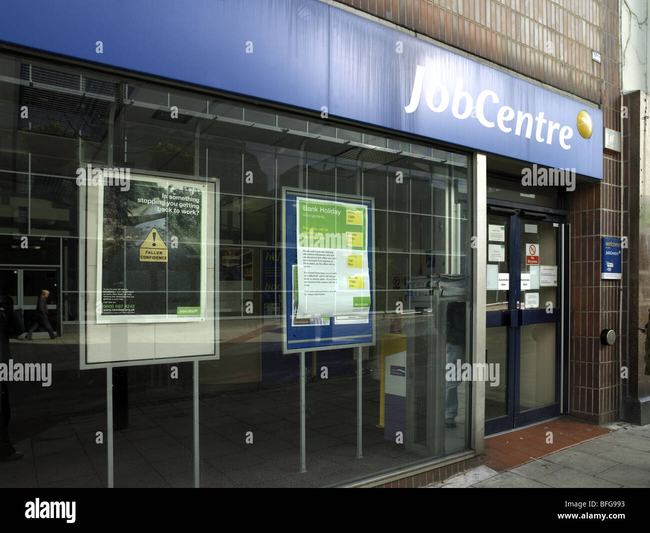 Job Centre Sutton Surrey Bank Holiday Opening Hours Stock Photo