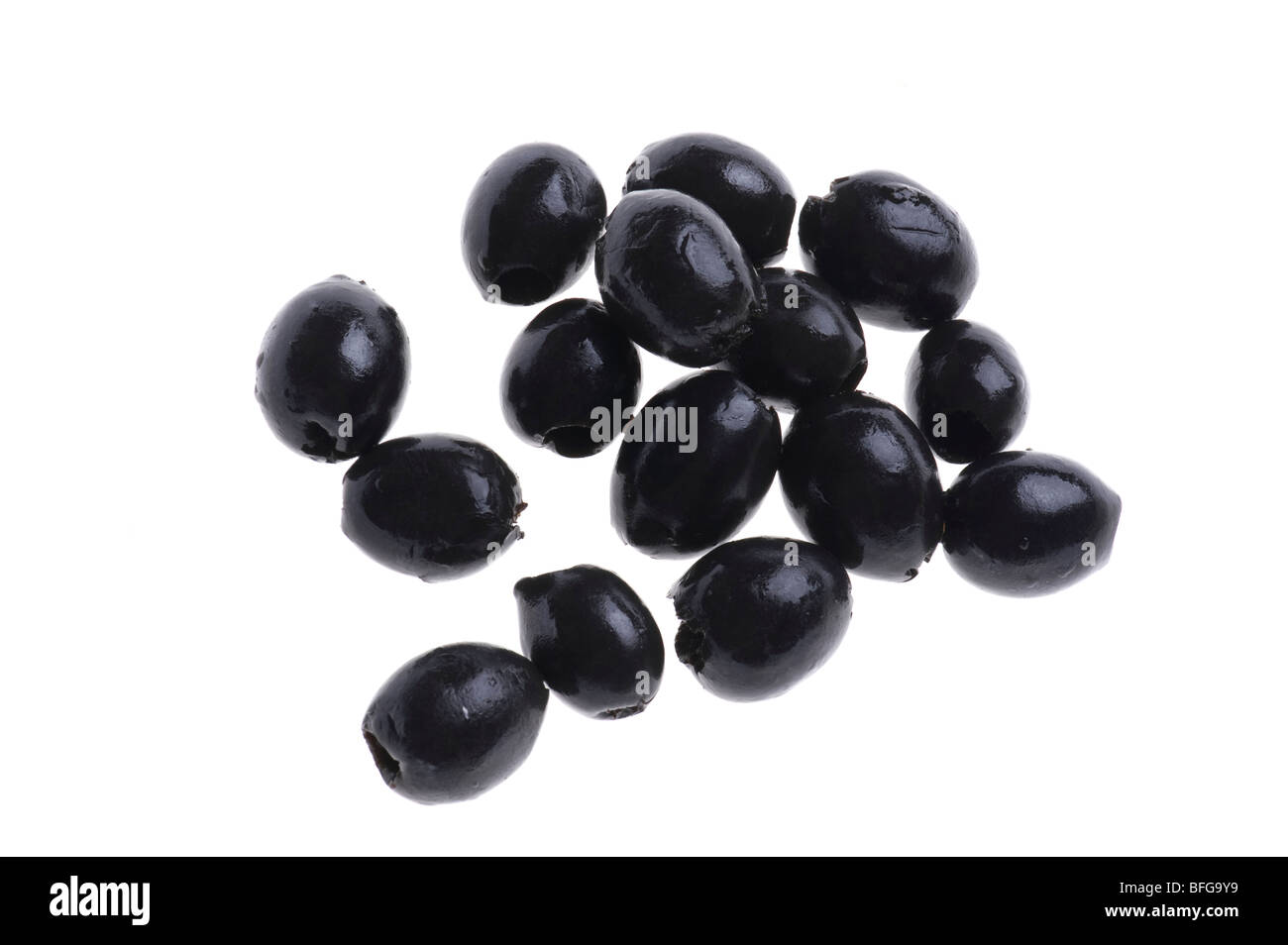 object on white - food olive close up Stock Photo