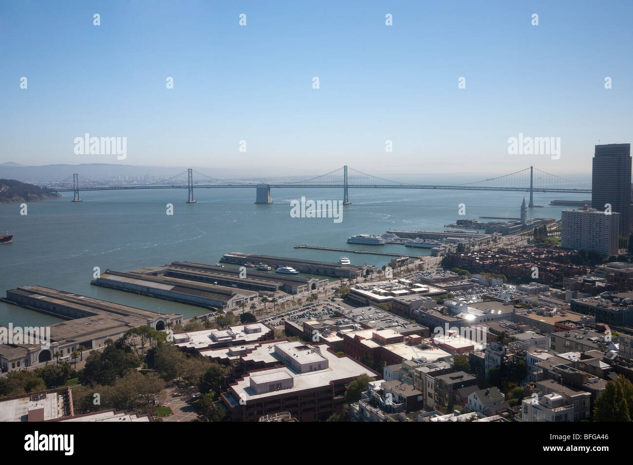 Oakland Bay Bridge, San Francisco in California, USA Stock Photo