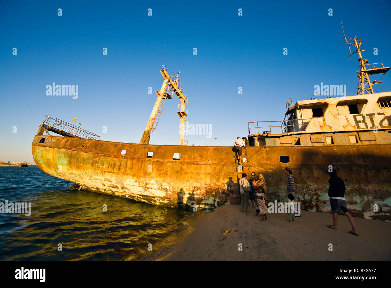Mauritania, Ras Nouadhibou Peninsula, Shipwreck Stock Photo Alamy