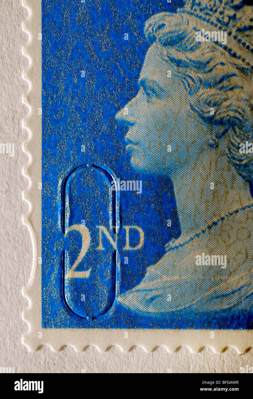 Stamp, Tamperproof 2nd class stamp, Anti peel second class stamp Stock