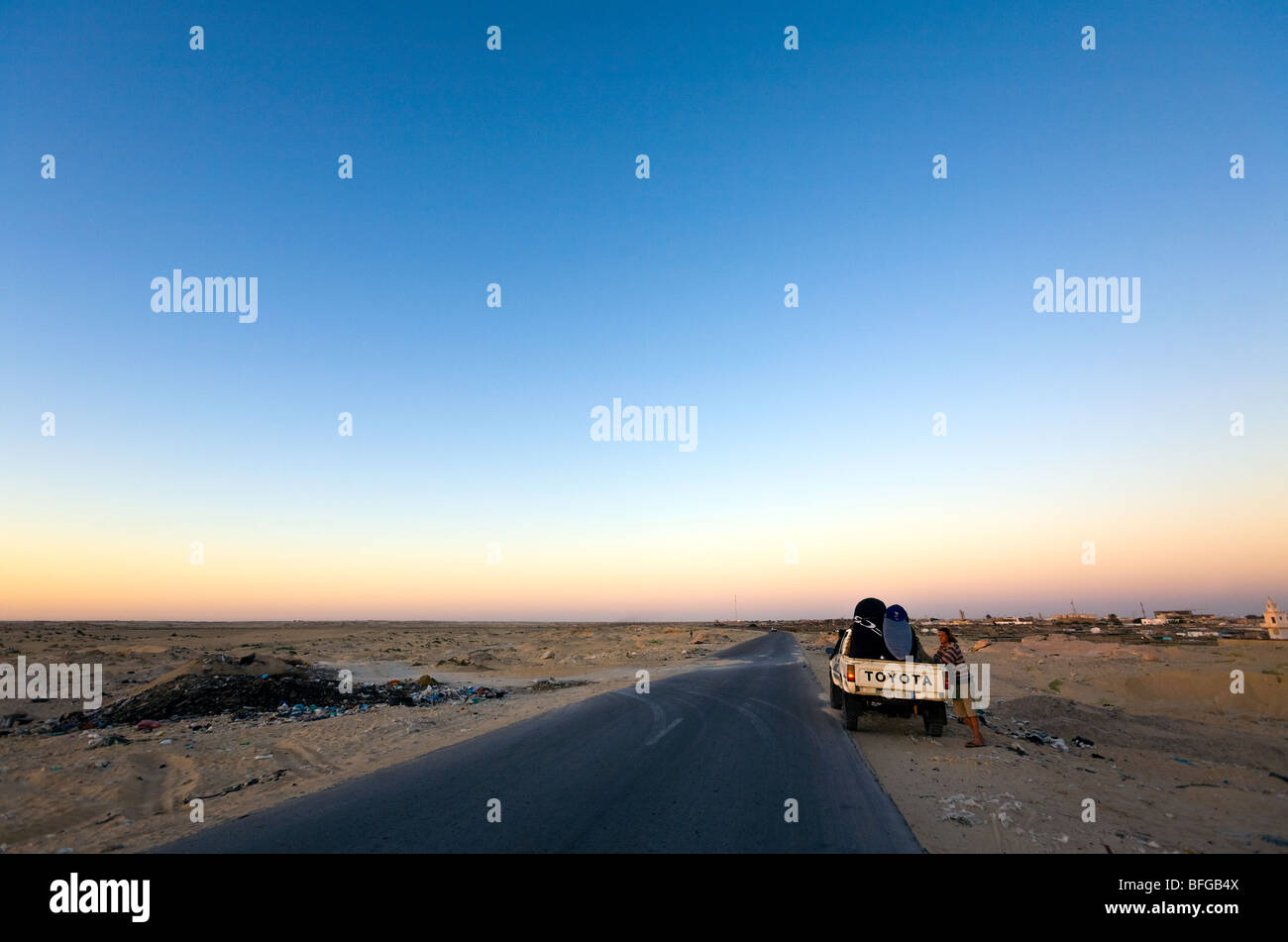 Mauritania, Ras Nouadhibou Peninsula, dusk Stock Photo Alamy