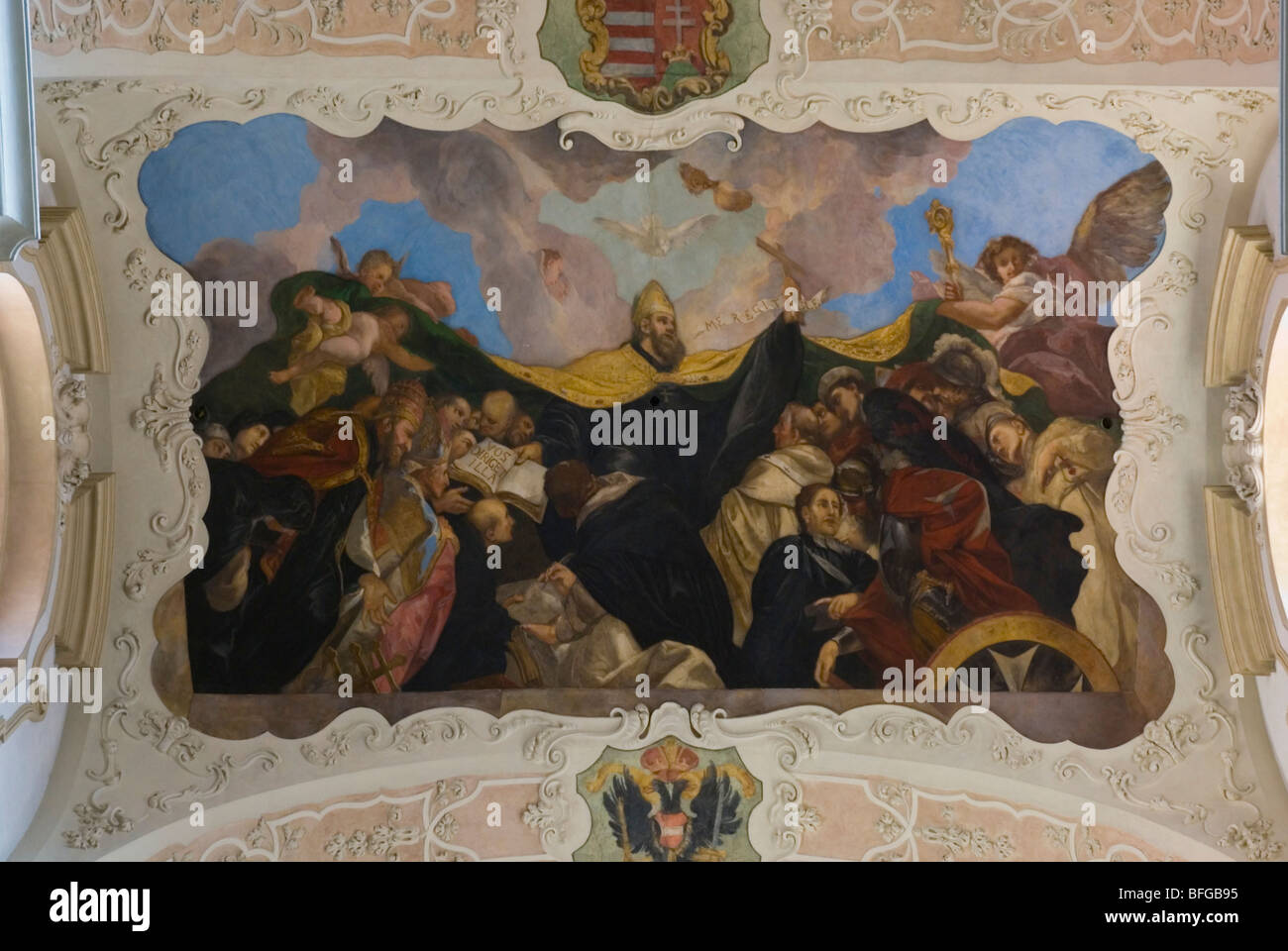 Ceiling Paintings At Sv Tomas Roman Catholic Church In Prague