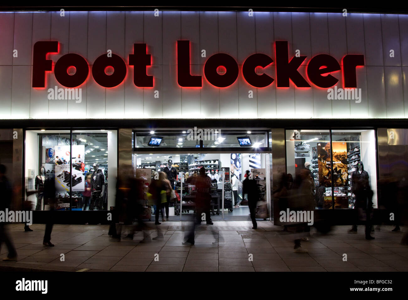 Foot Locker Sports Footwear Store - Oxford Street - London Stock Photo