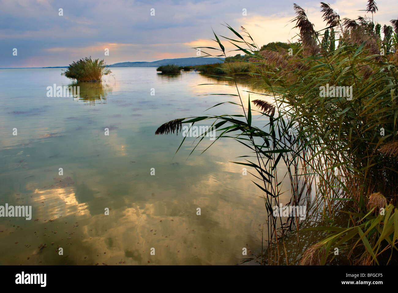 Lake Balton - Szigiglet, Balaton, Hungary Stock Photo