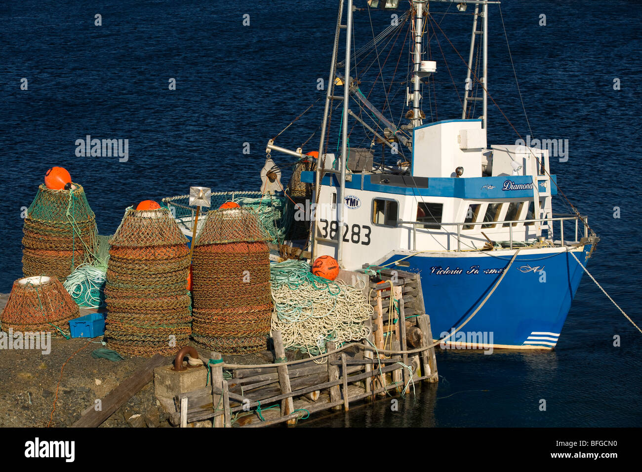 crab boats, Change Islands, Newfoundland & Labrador, Canada Stock Photo