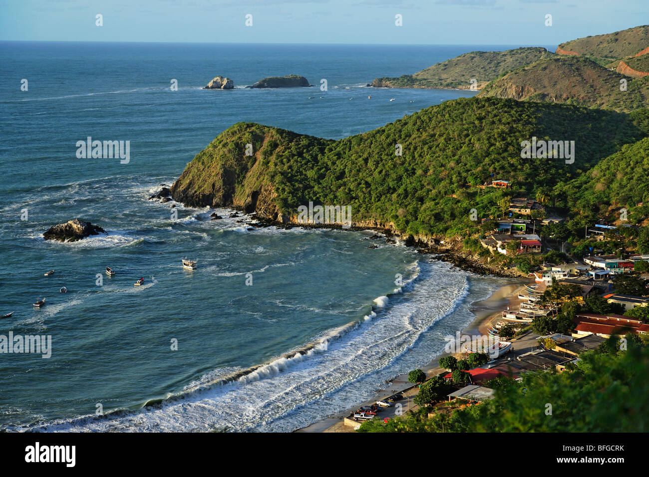 View over Playa Guayacan, Isla Margarita, Nueva Esparta, Venezuela ...