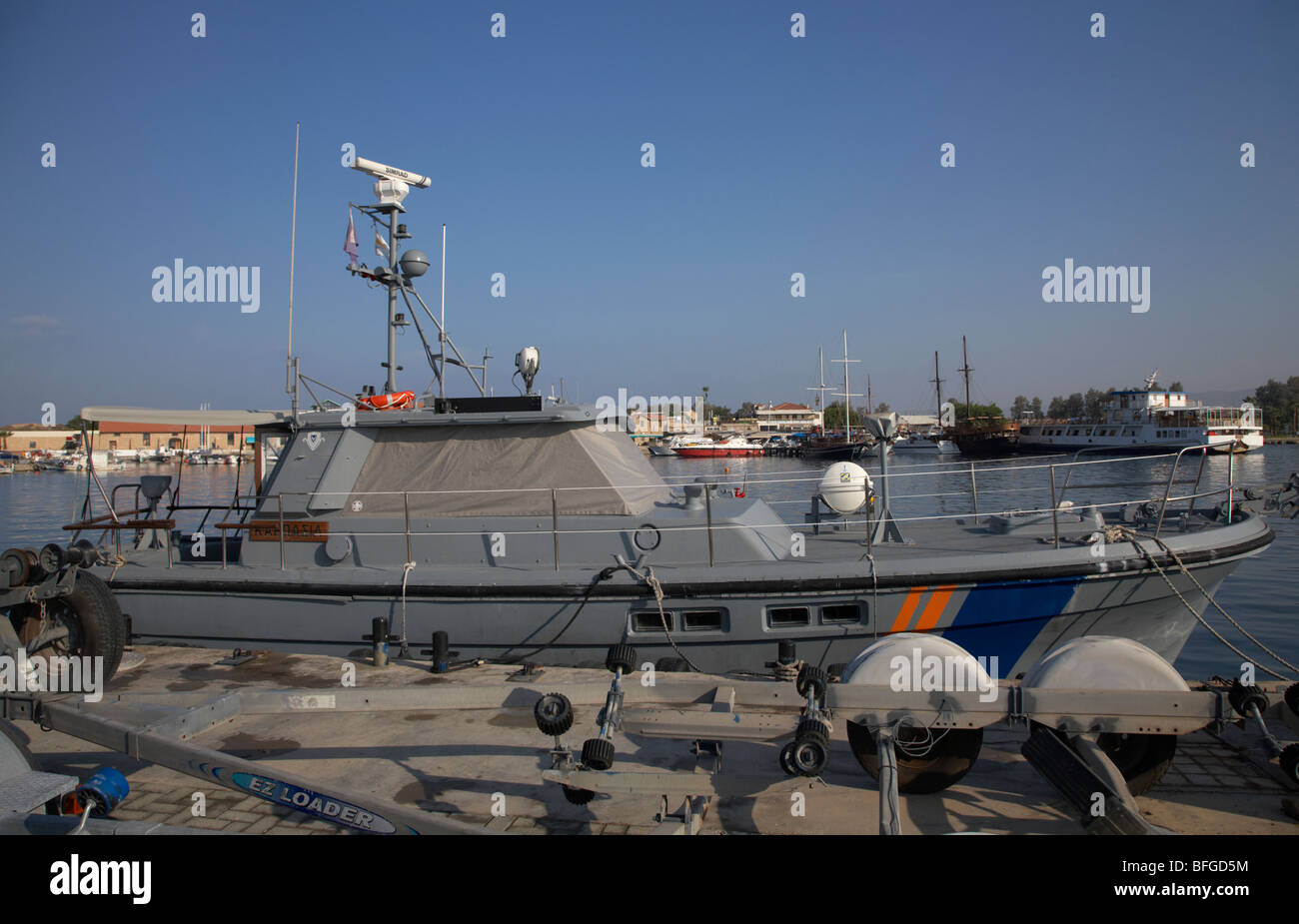 military patrol boats of the cyprus marine police or coastguard in kato