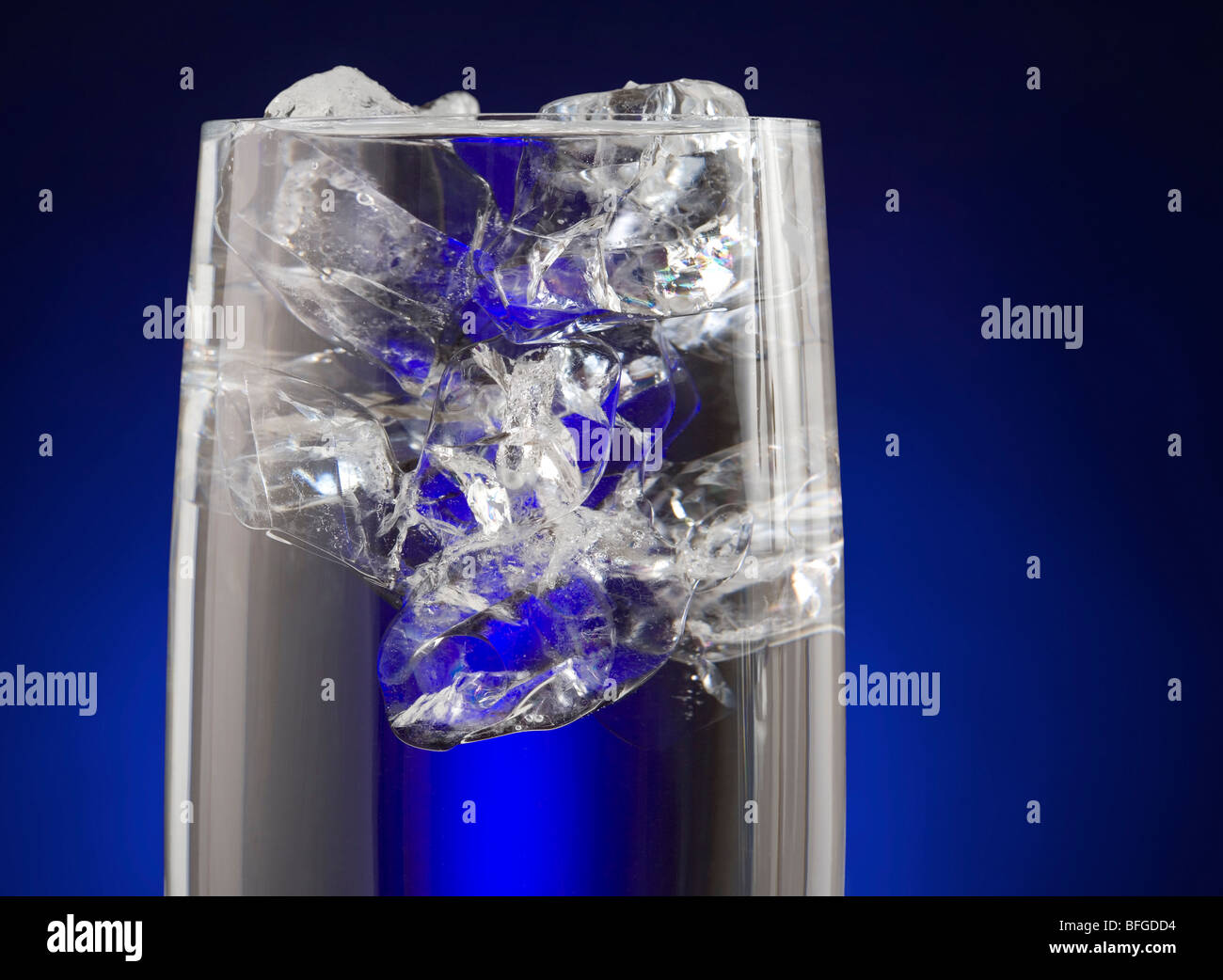 A tumbler of iced water Stock Photo Alamy